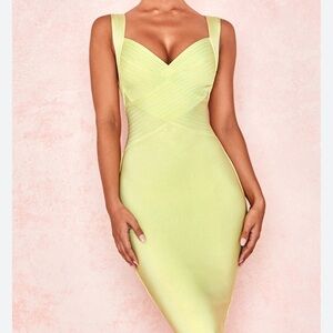 House of CB Light Green Midi Dress